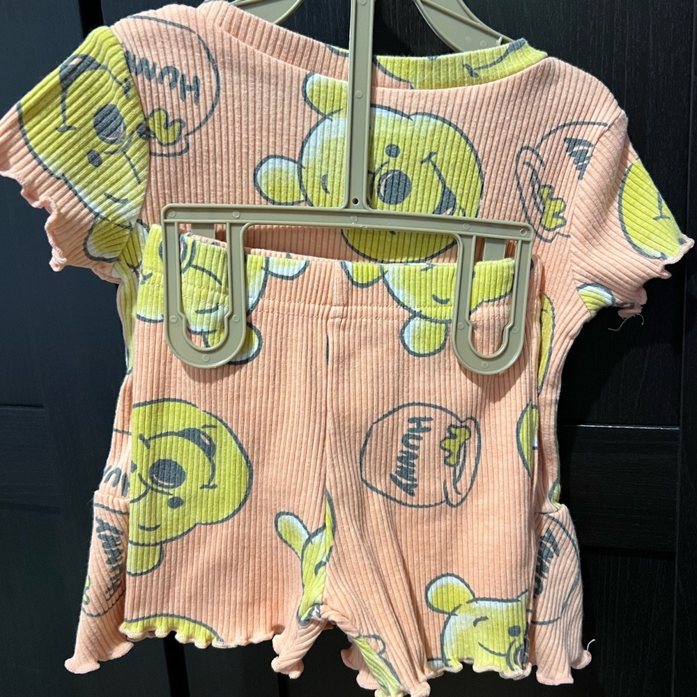 12 month Baby girl Disney “winnie the pooh”top and pants set